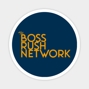 Boss Rush Network Logo (White) Magnet